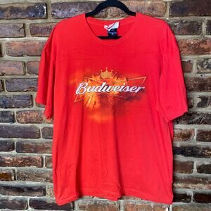 Chase Authentics 2007 Nascar Dale Earnhardt Jr Budweiser Red T-Shirt Size Large